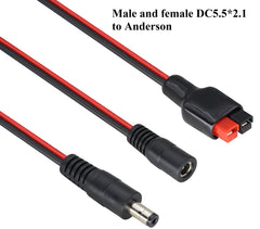 HCFeng close-up of DC 5.5x2.1mm plug showing solid connection to device input