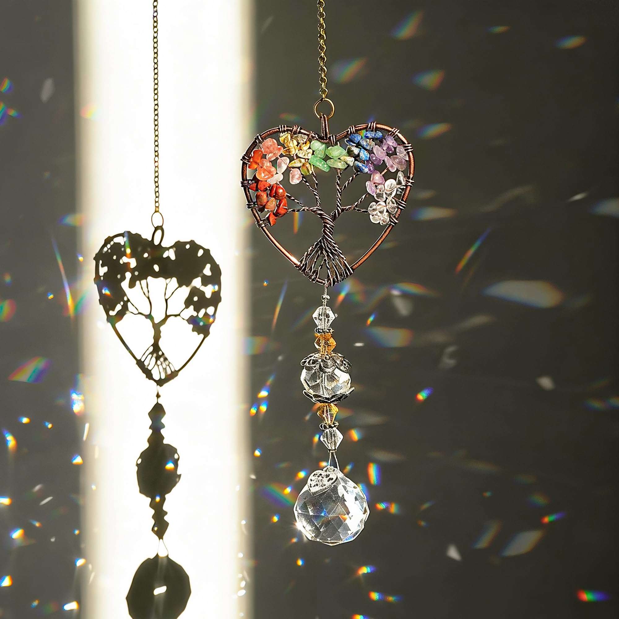 H&D HYALINE & DORA close-up of heart crystal ball for vivid prism effect
