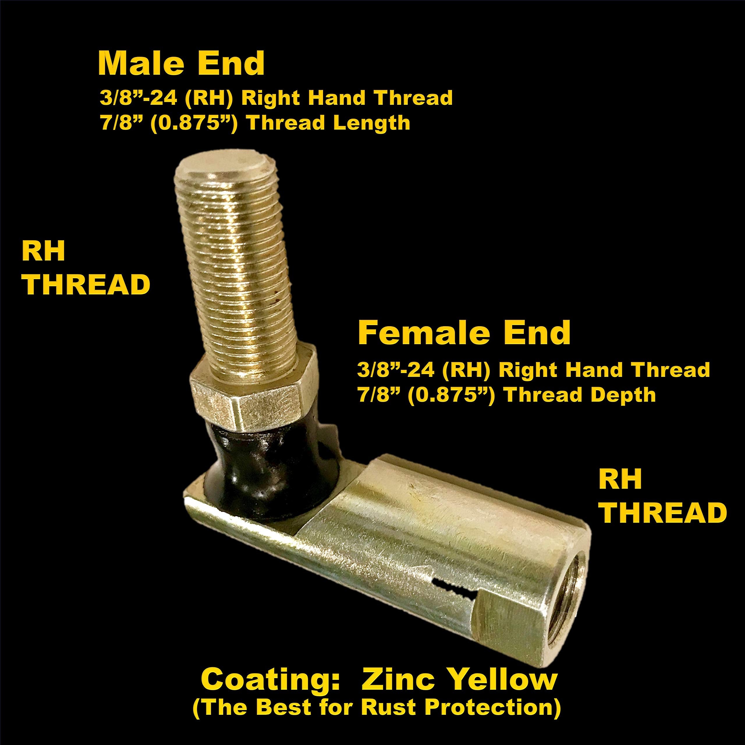 HD Switch tie rod beside ruler for scale showing correct length and easy verification
