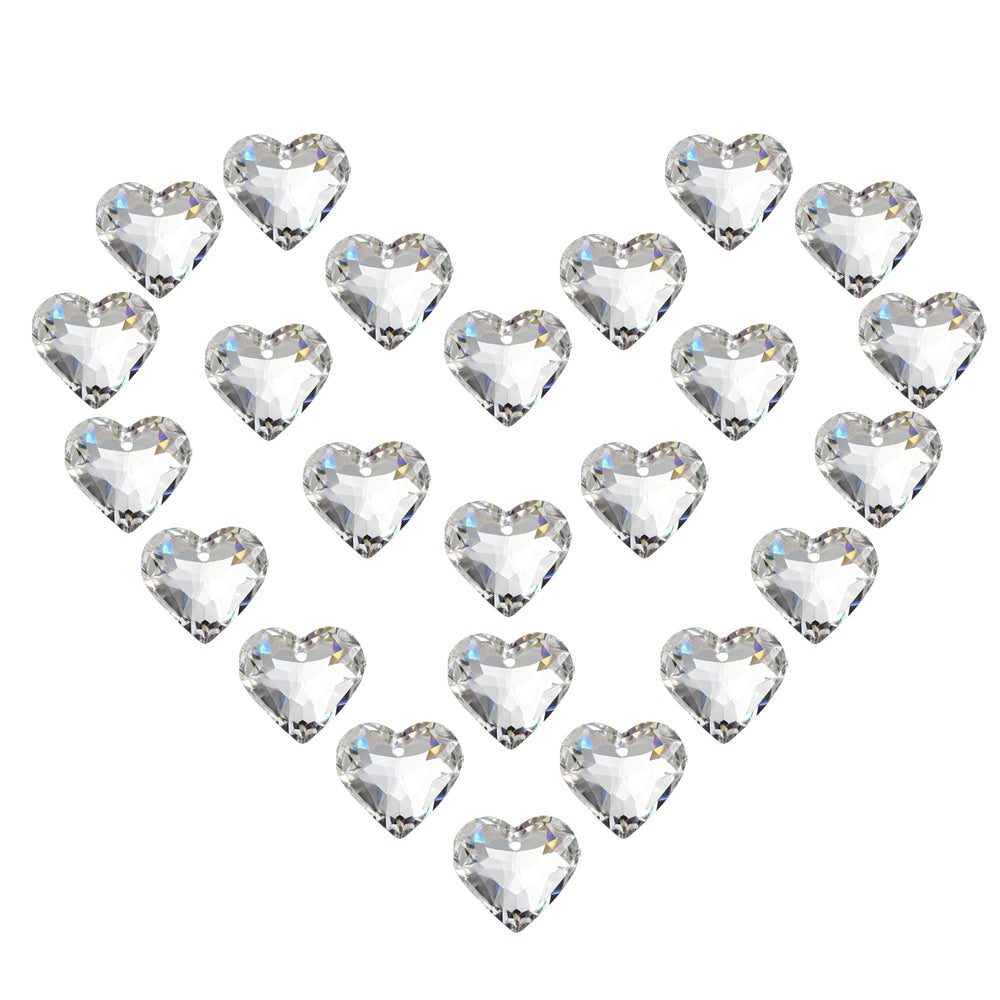 HDCRYSTALGIFTS heart front view showing clear crystal and sparkle benefit