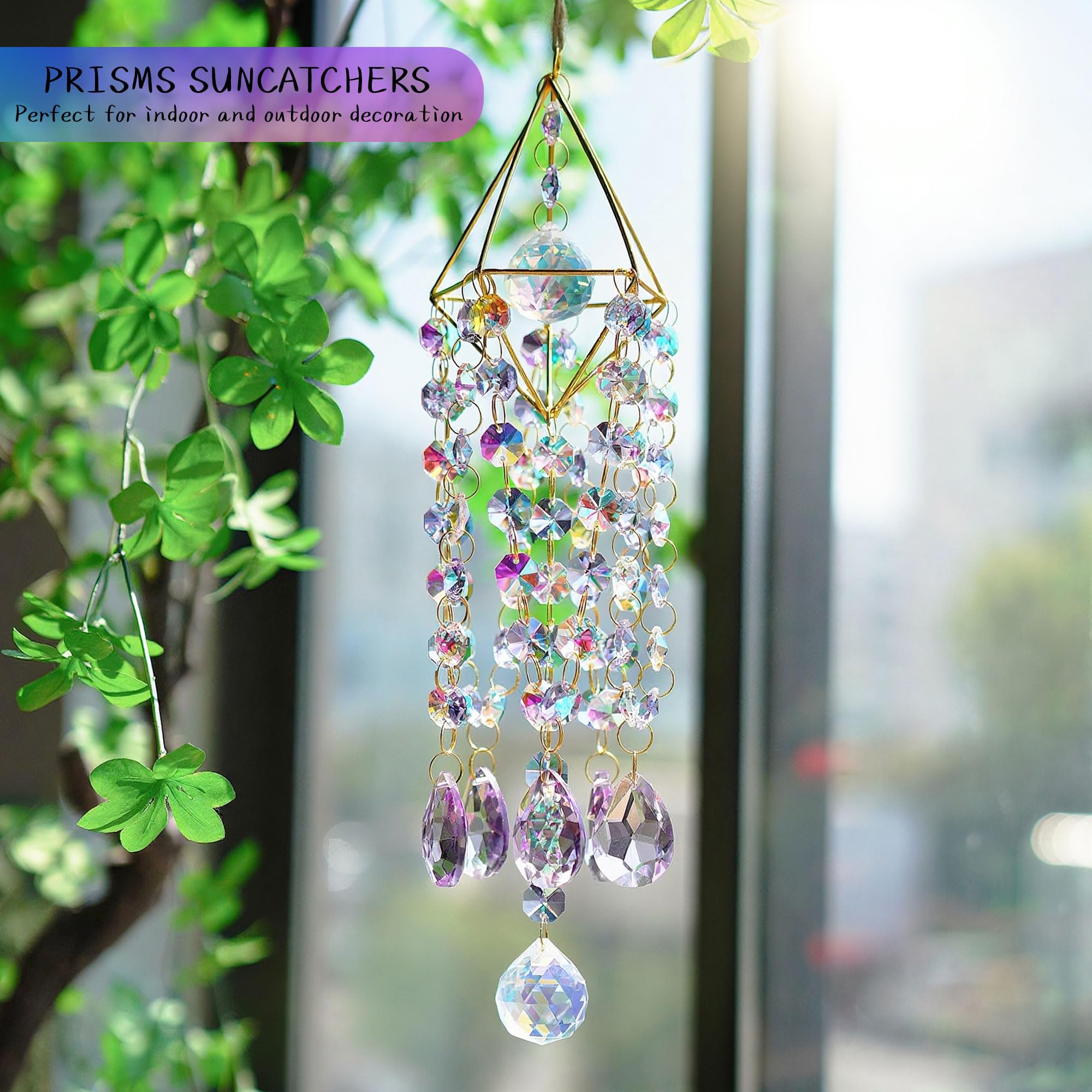 HDCRYSTALGIFTS hanging on porch railing adding decorative outdoor sparkle