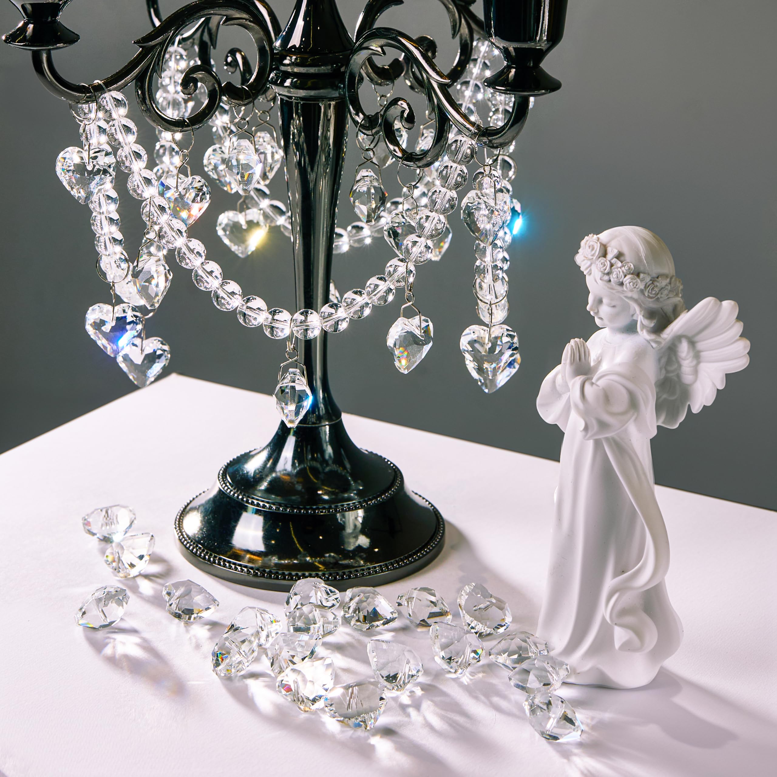 HDCRYSTALGIFTS packaging and contents displaying 24 ready-to-hang prisms