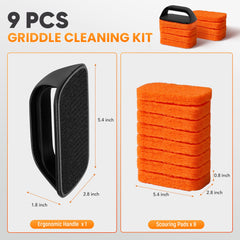 HE-SANQI close-up of polyester coarse-fiber pad texture removing carbonized residue