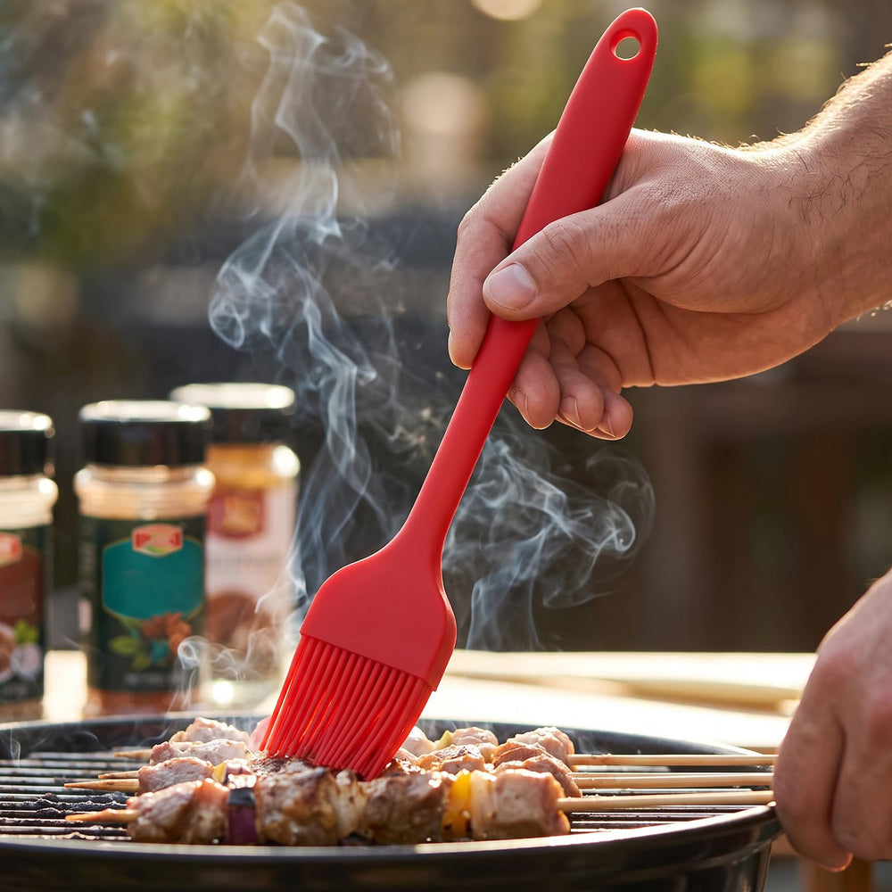 Headaze brush handle detail with hanging loop for convenient storage benefit