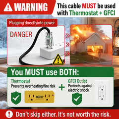 HEATIT cable close-up showing XLPE insulation and durable jacket benefit