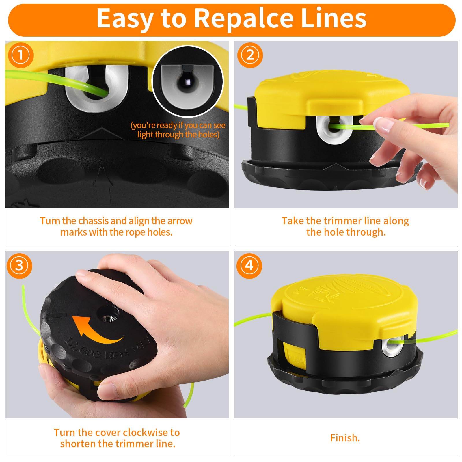 HeavenBird pre-loaded line texture and diameter for consistent cutting performance