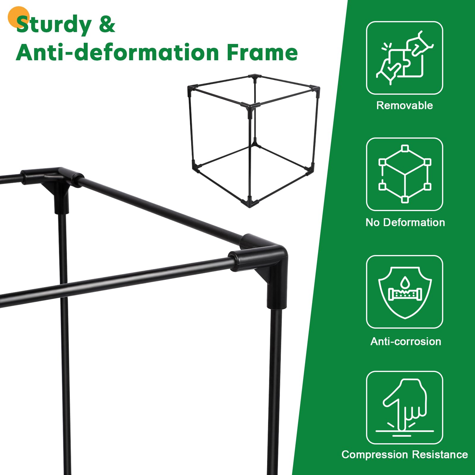Hecaty close-up of internal frame detail providing stable bag shape benefit