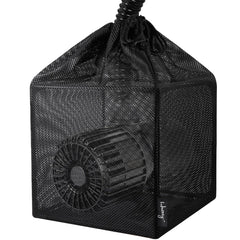 Hecaty front view of pond filter bag showing protective frame and fit benefit