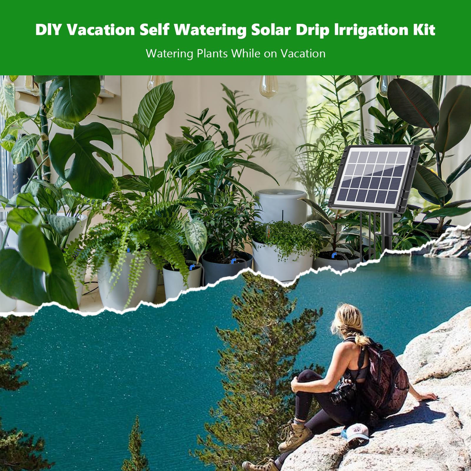 HEKIWAY installed in garden showing extended coverage and hands-free watering benefit