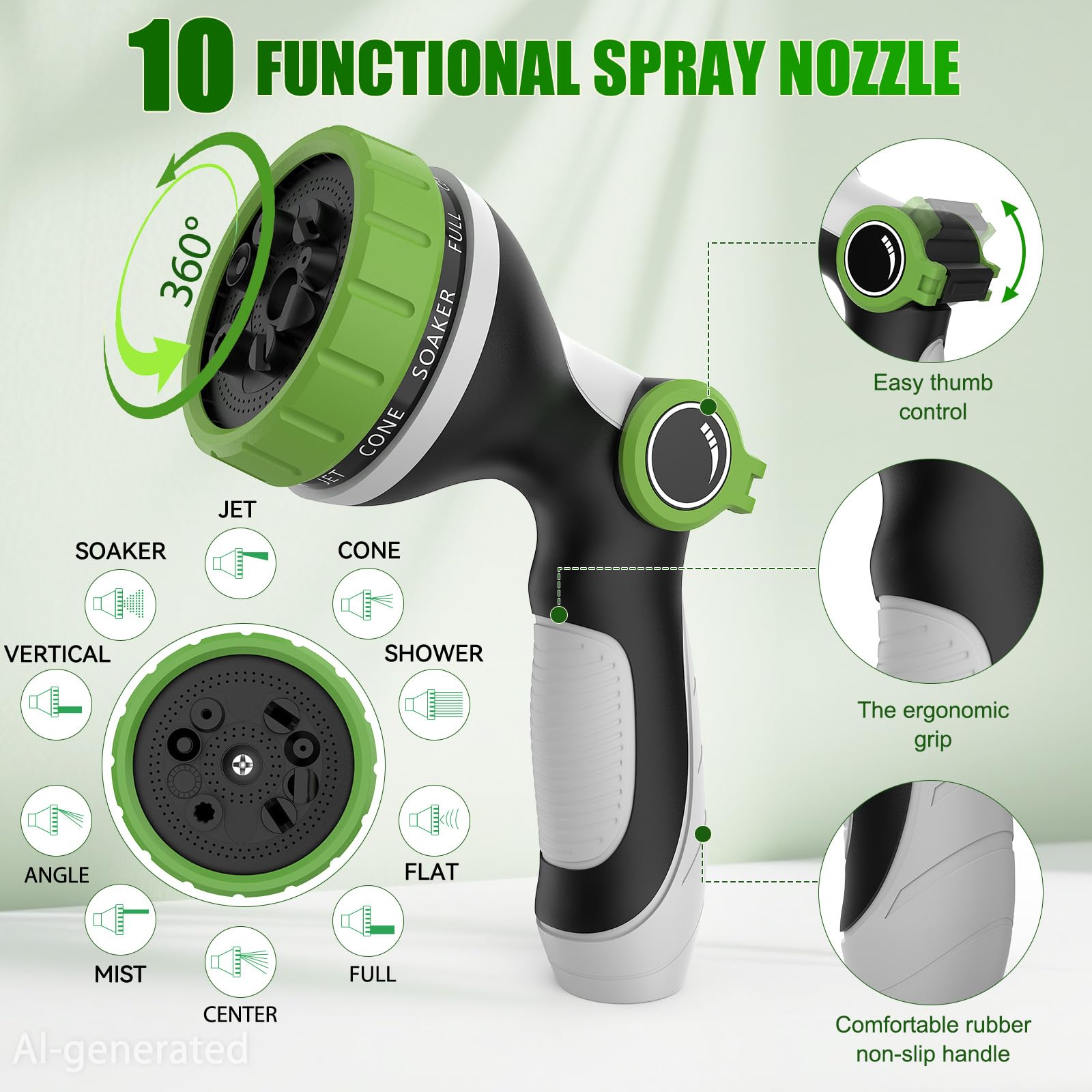 HEYRSUN showering a dog with gentle mist showing pet-safe, adjustable flow