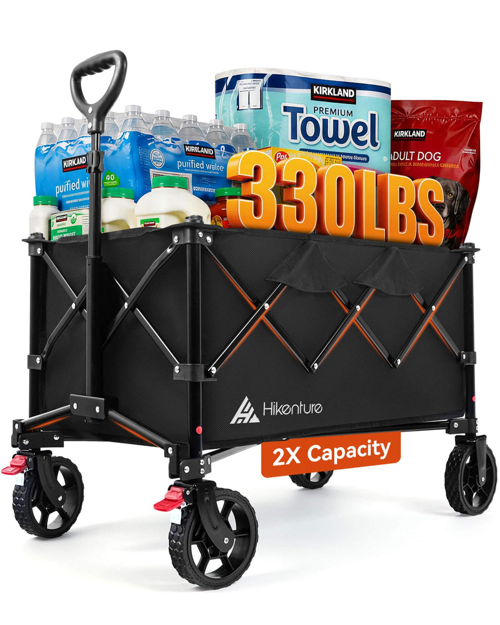 Hikenture front view showing full cargo capacity and easy loading