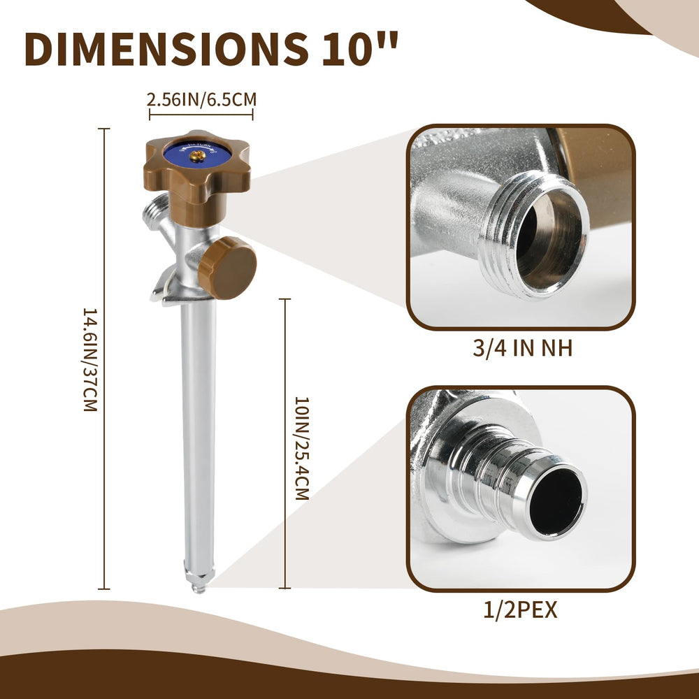 Himaweek close-up of 1/2" PEX push-to-connect end for fast tool-free installation benefit