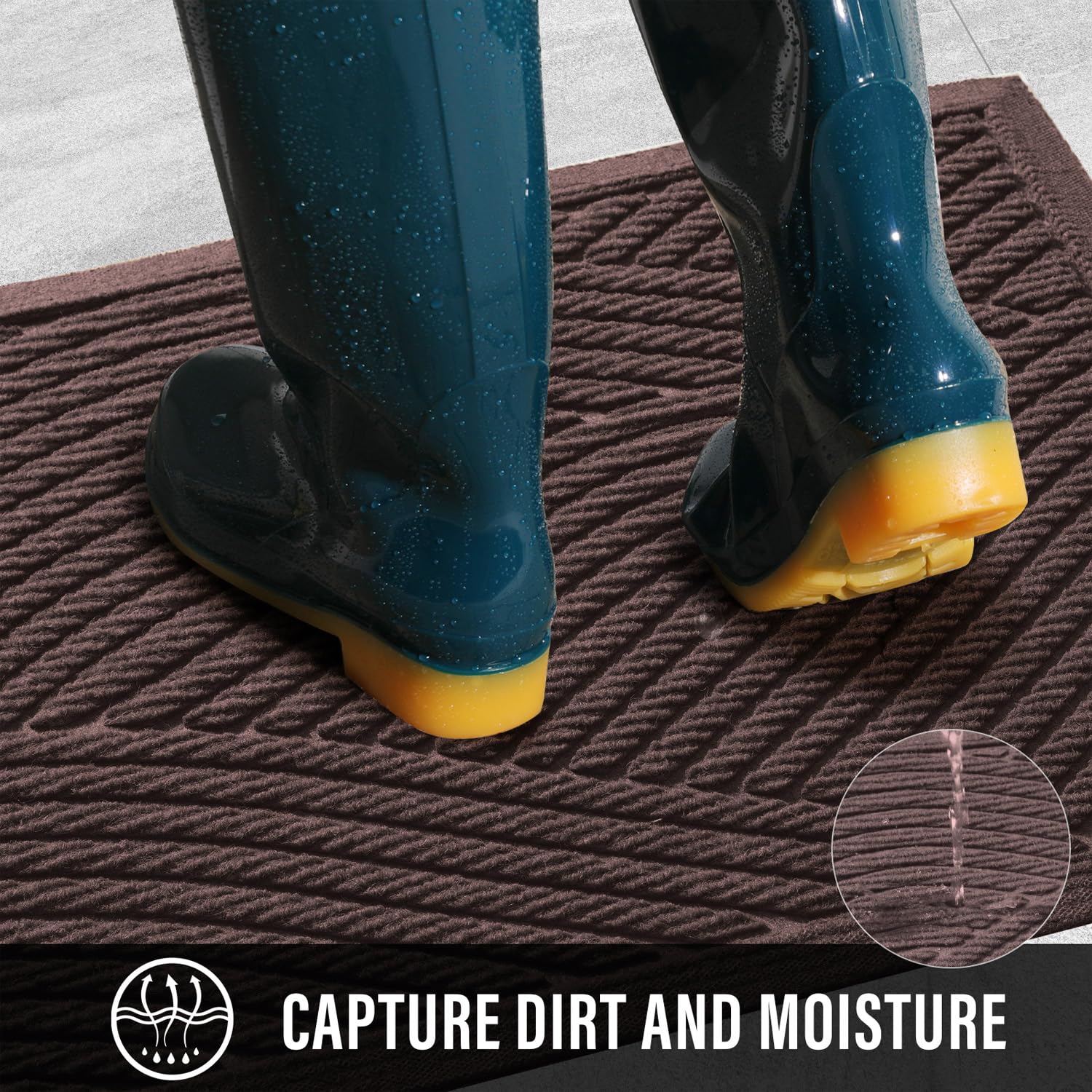 HIYARD close-up of groove pattern scraping dirt and channeling water