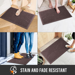 HIYARD mat under door showing low-profile 0.3-inch clearance benefit