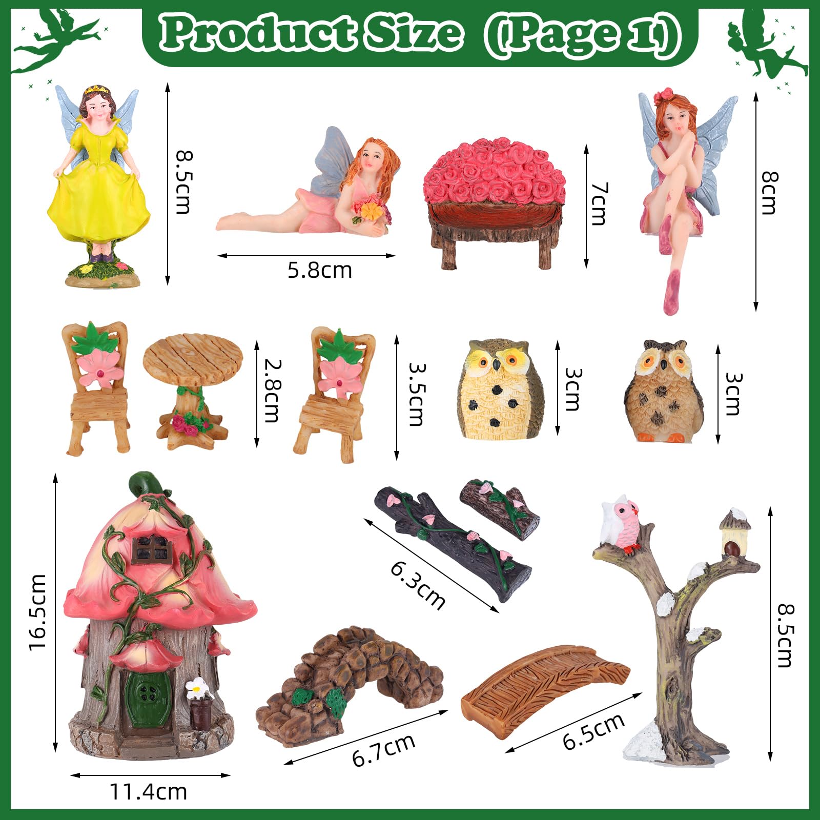 HIYZI animals and furniture arranged to show scene possibilities and variety