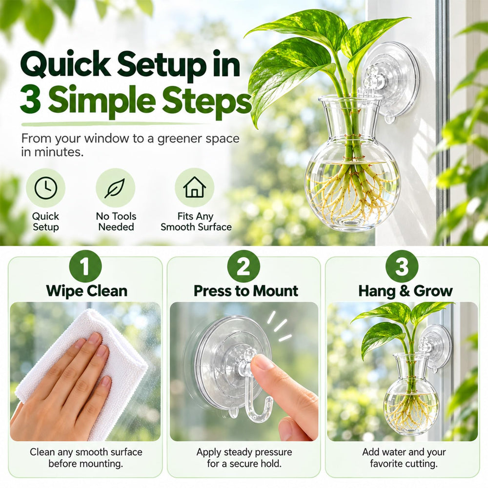 HJUHBDJ roots visible through clear vase to monitor growth benefit