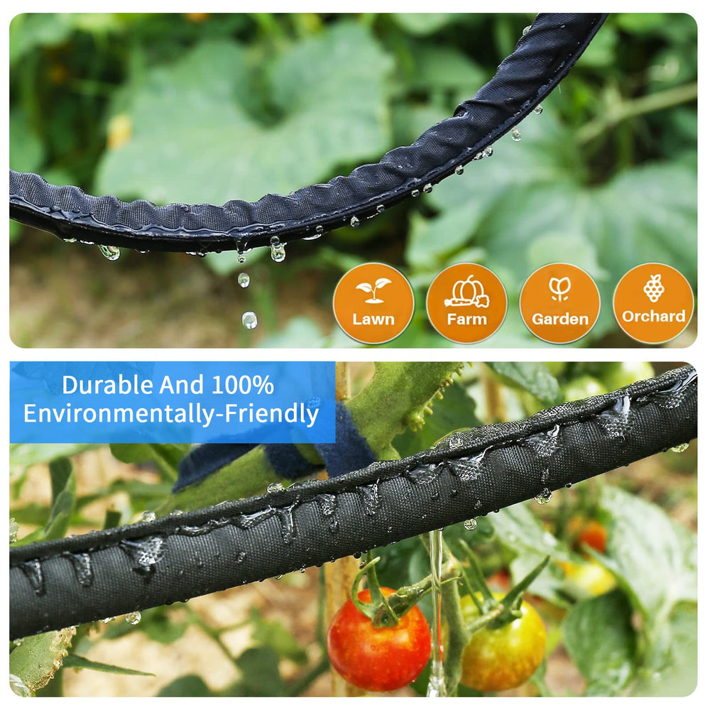 Hlinker hose beside a measuring tape showing 50 ft scale for coverage planning