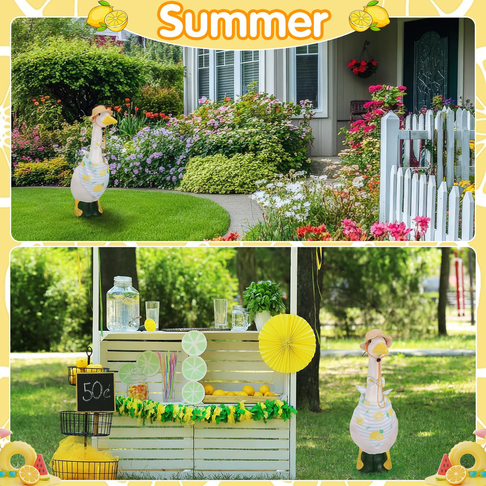 Hoemwarm goose in Easter outfit showcasing pastel scarf and party-ready charm