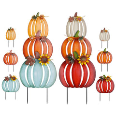 hogardeck front view stacked pumpkins showing bright fall color and curb appeal