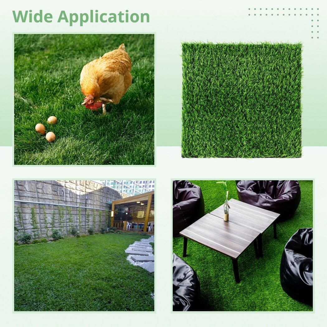 Homaisson mats arranged in a backyard coop illustrating tidy, low-maintenance bedding
