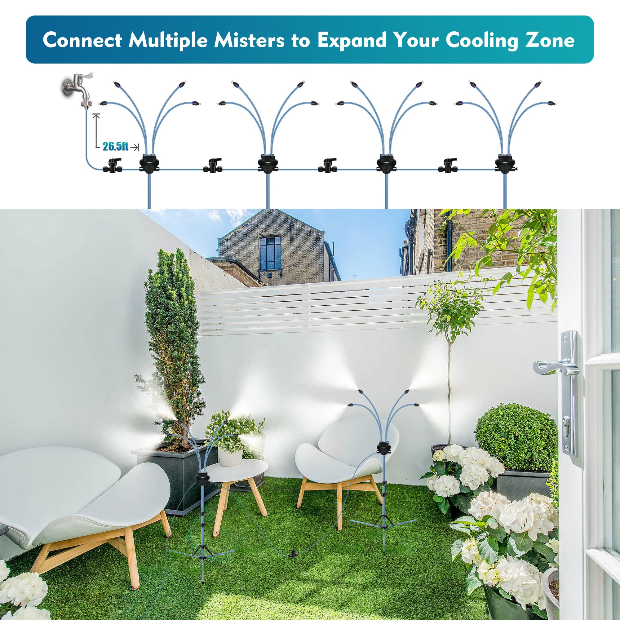 Homasky folded mister stored compactly for easy portability