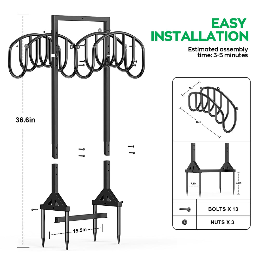 HOMIJIABRO lifestyle in backyard keeping hoses off lawn and safe