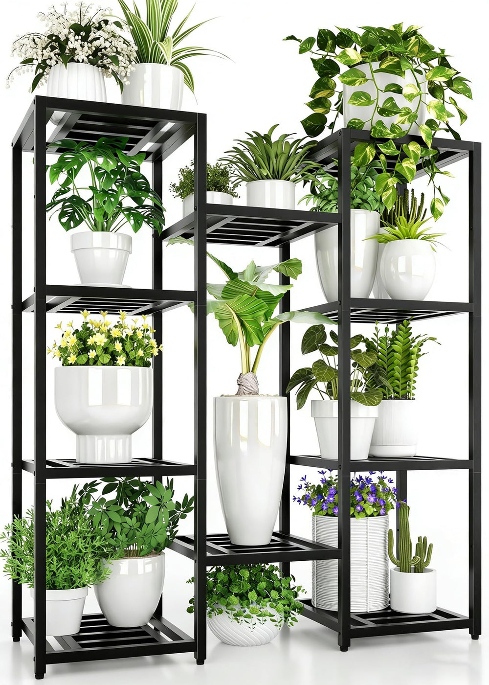 Hongsane front view full plant stand showcasing vertical storage and style