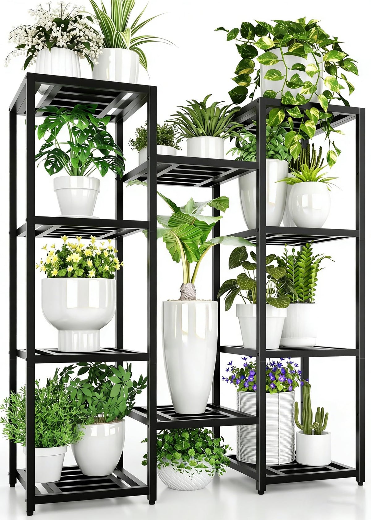 Hongsane front view full plant stand showcasing vertical storage and style