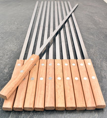 HONSHEN front view of 22-inch skewer pack showing full length and count