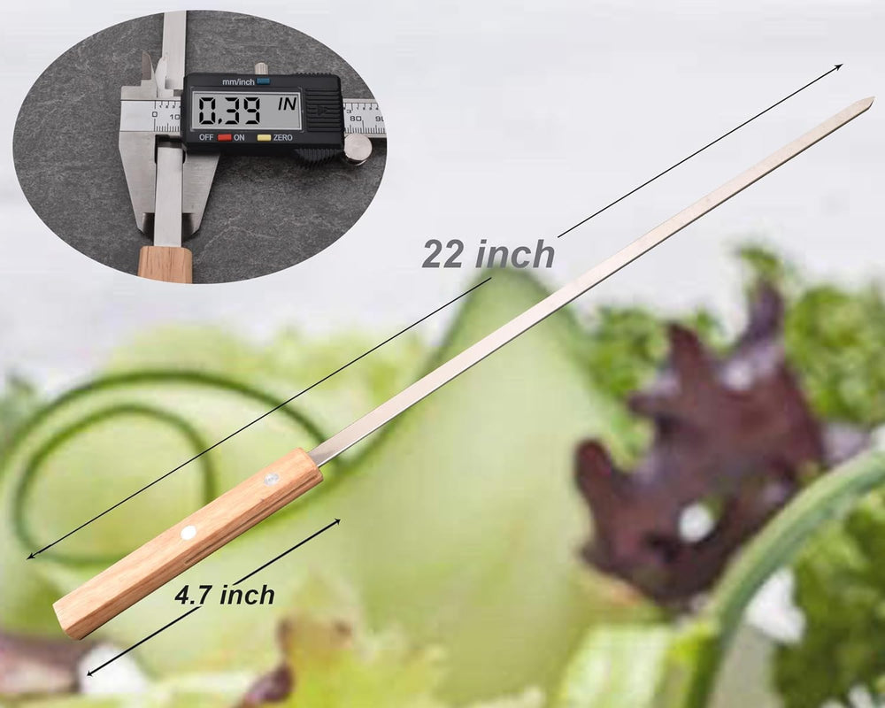HONSHEN skewer beside a hand showing scale and safe reach