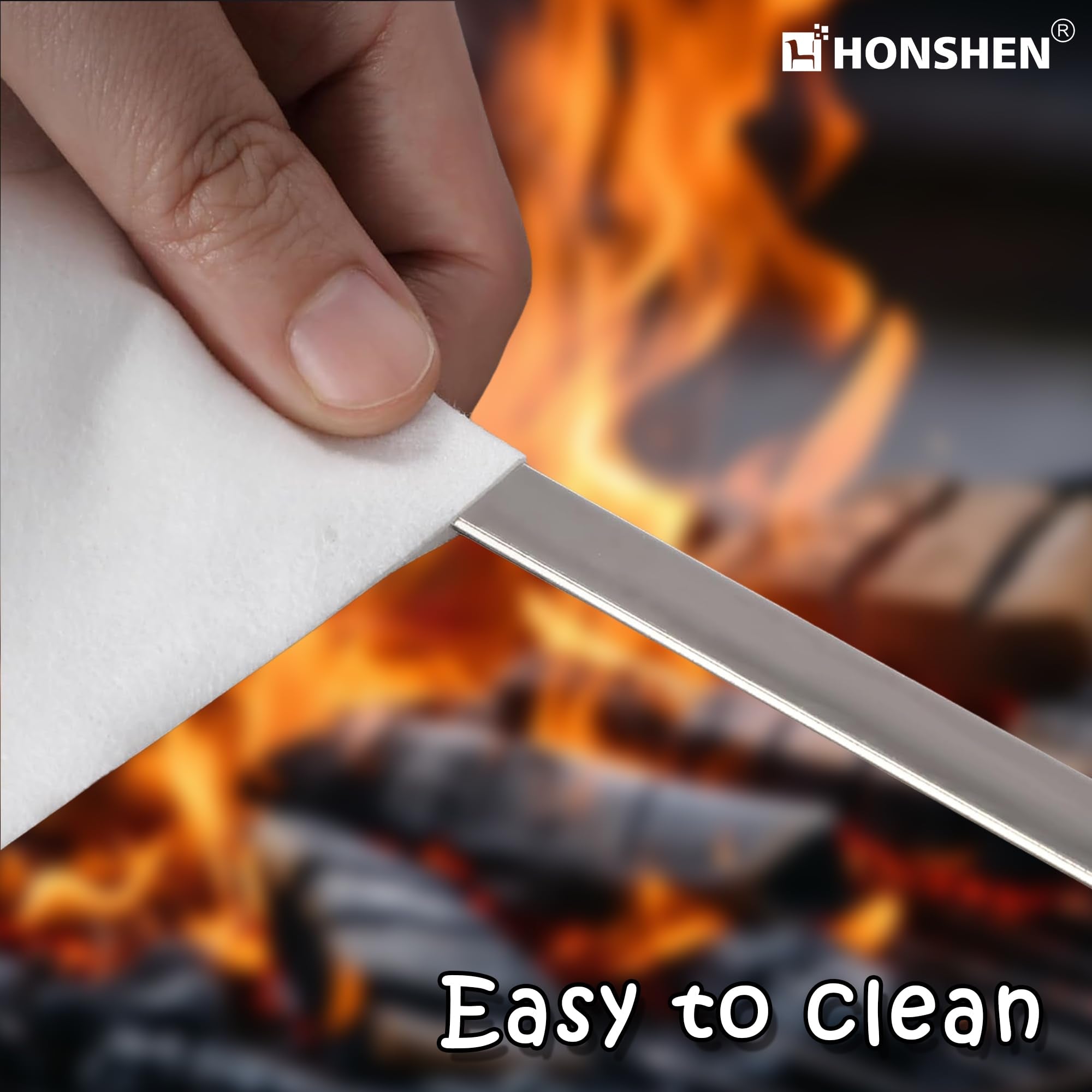 HONSHEN skewer tip piercing meat for easy threading and secure hold