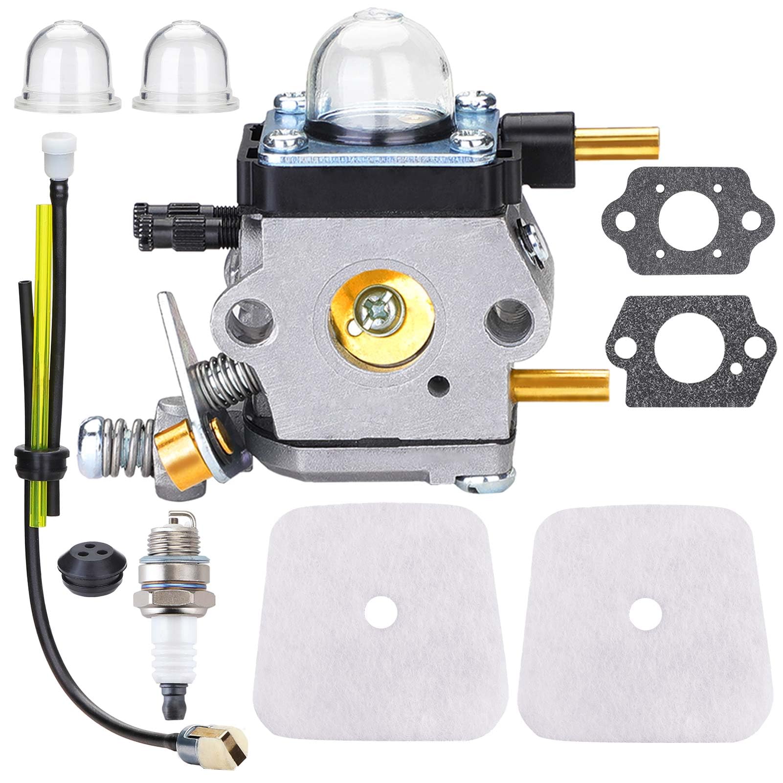 HOODELL carburetor front view showing clean cast body and ports for easy replacement