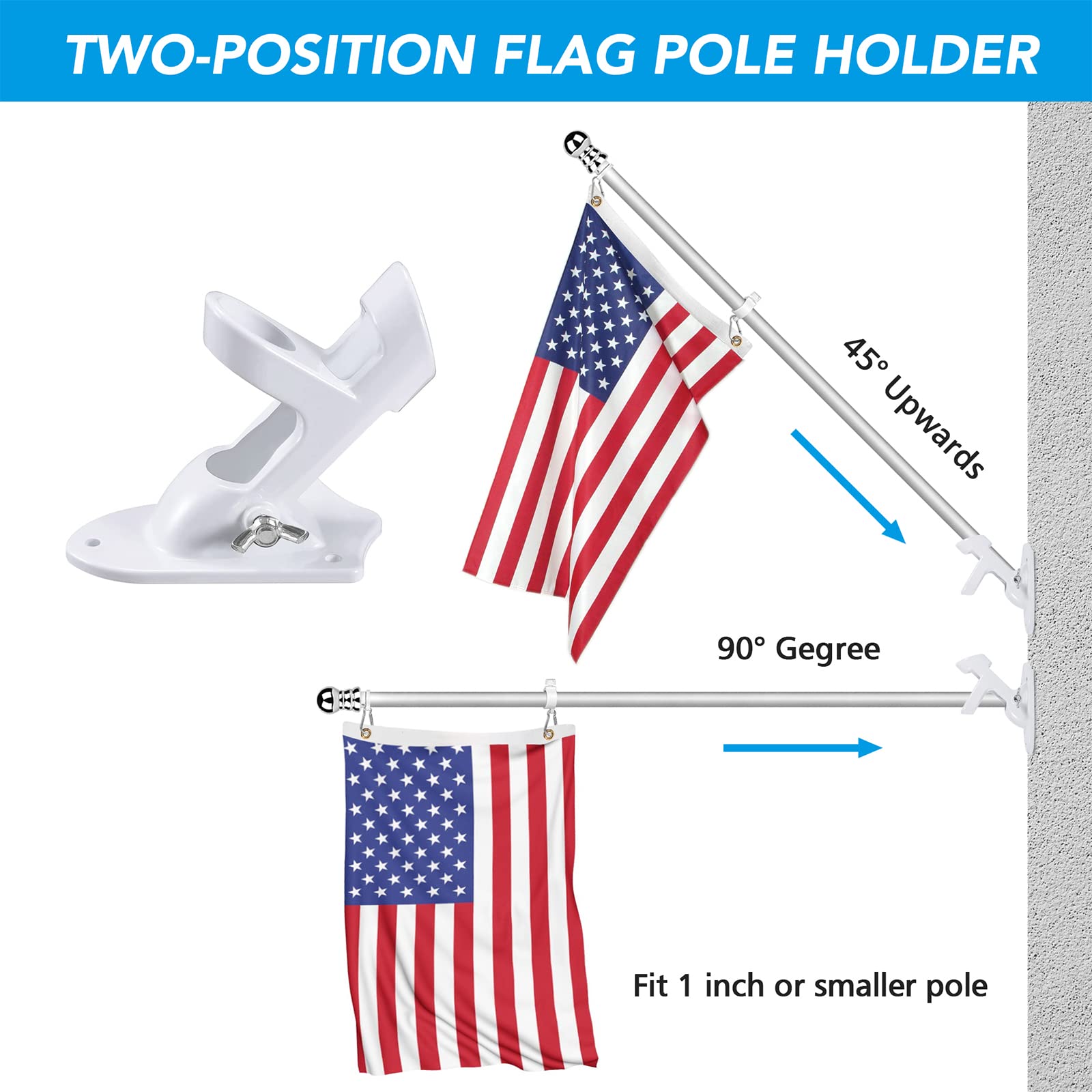HOOPLE holder next to ruler showing compact 5x4x3 inch size for easy placement