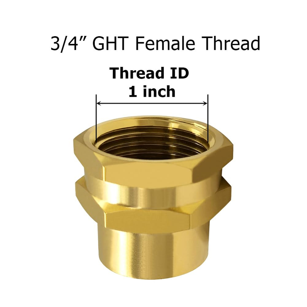 Hooshing adapter with rubber washer and package, ready to install and prevent leaks