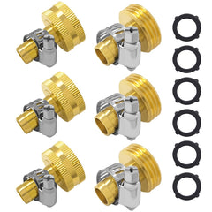 Hooshing front view of brass connectors showing kit contents and durability
