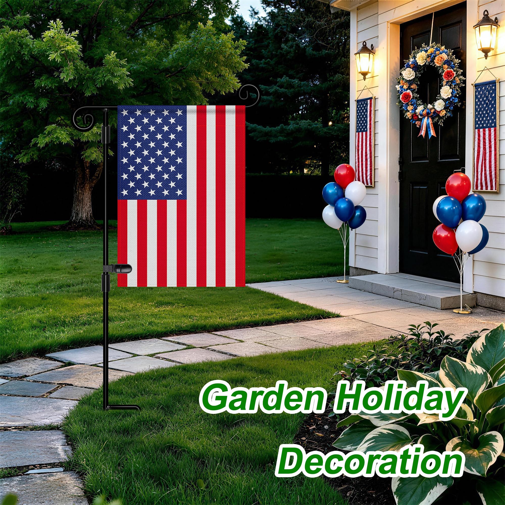 HOOSUN flag top S-curve detail adds decorative touch and stability