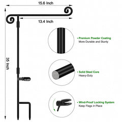 HOOSUN Tiger Clip closeup securing flag to pole for wind protection