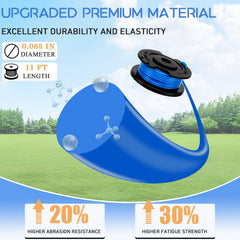 HOOTO installed spool in Ryobi trimmer head showing fast, easy replacement benefit