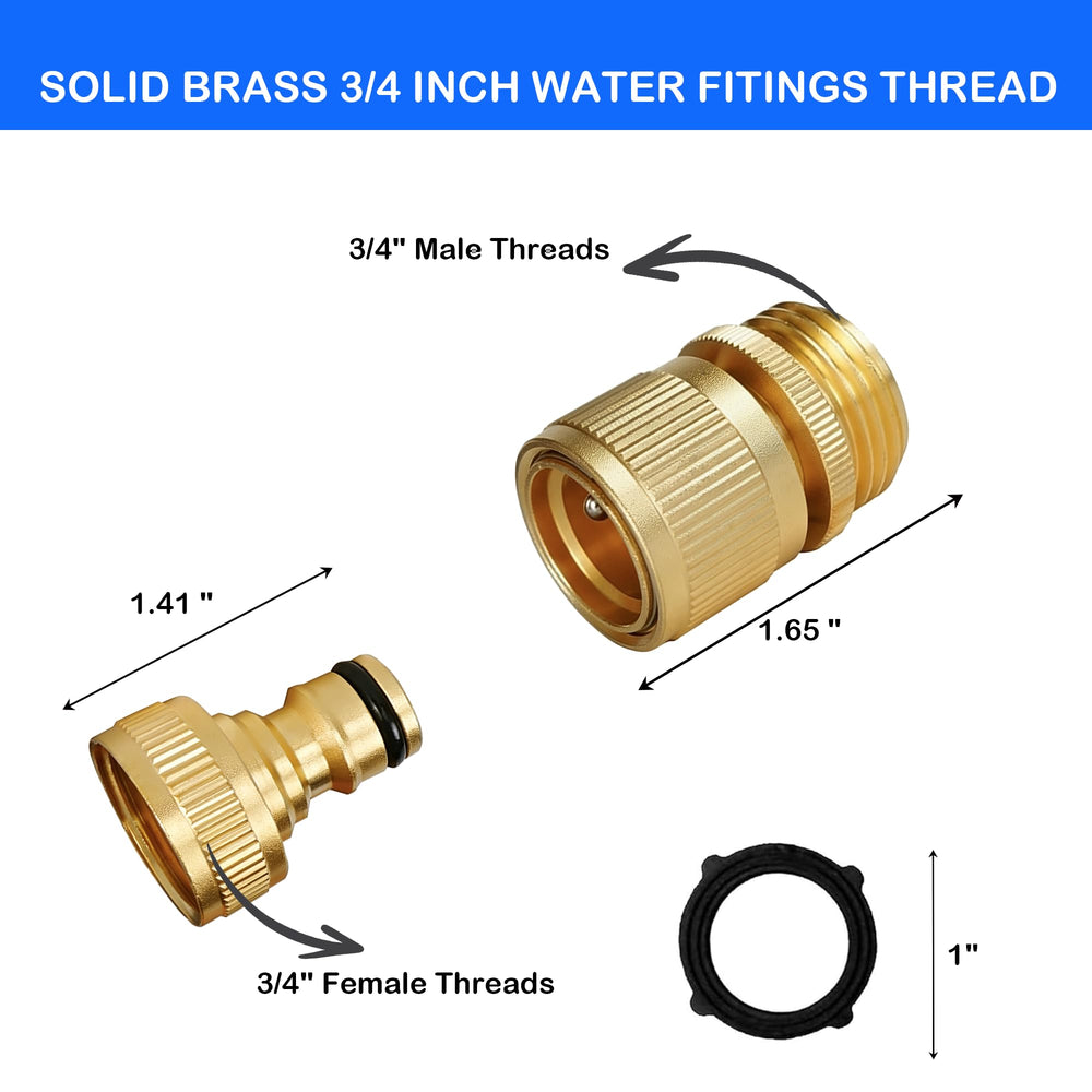 Hourleey connector attached to garden hose in use for faster tool changes benefit
