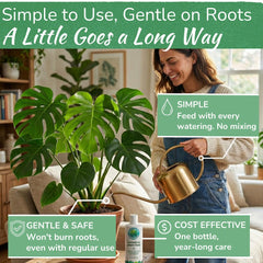 HOUSEPLANT RESOURCE CENTER mixing fertilizer in watering can for even feeding
