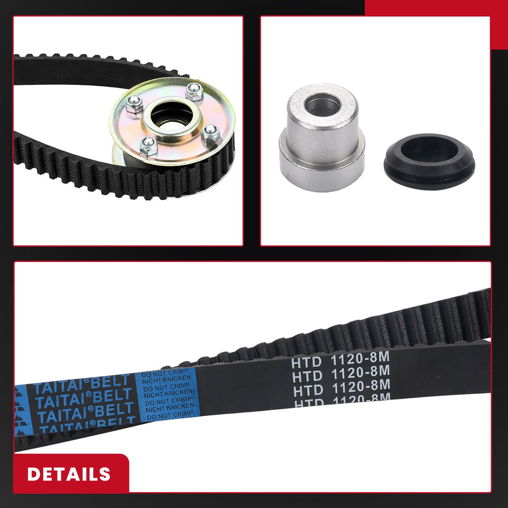 HRepair flat-lay of 120-3335 replacement belt, correct 44" length fit