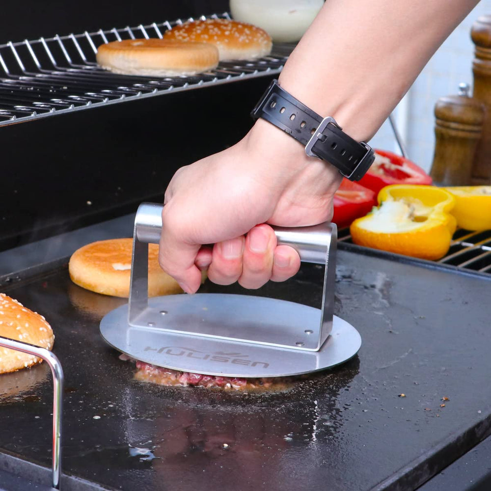 HULISEN flat bottom texture close-up demonstrating smooth surface for even searing