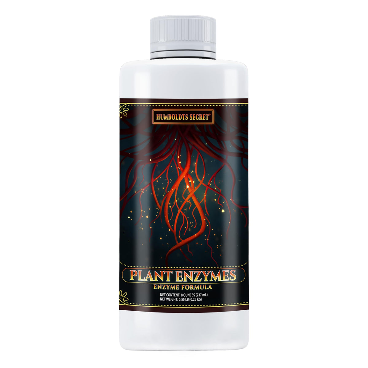 Humboldts Secret front label on 8 oz bottle showing product identity and benefit