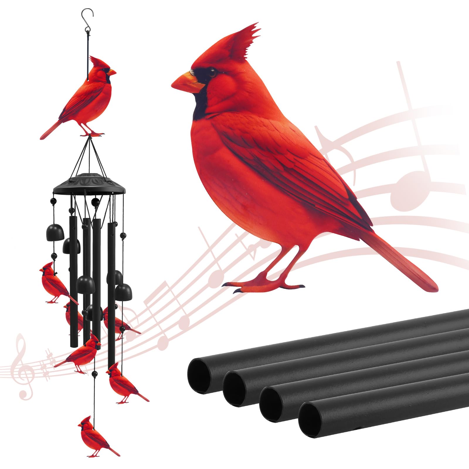HUVNSOCH front view showing cardinal chime and balanced design benefit