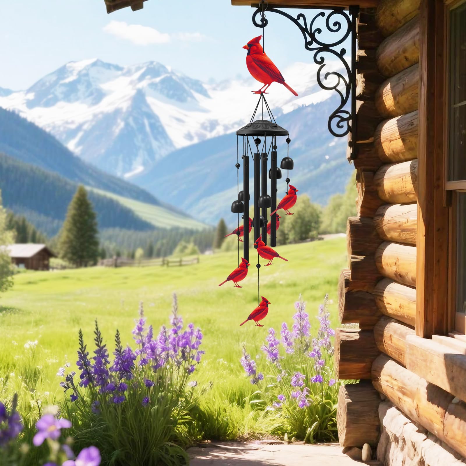 HUVNSOCH chime next to chair showing scale for placement decisions
