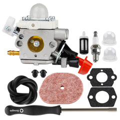 HUZTL FS56RC carburetor front view showing mounting points and inlet benefit reliable fit