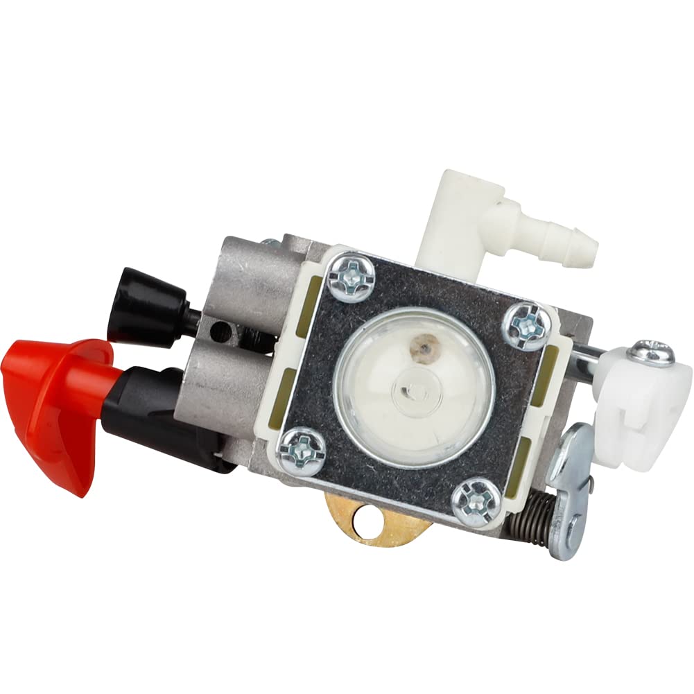 HUZTL carburetor beside a coin size comparison showing compact design for easy handling benefit