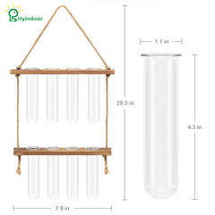 Hyindoor two-tier wooden holder showing natural finish and sturdy support