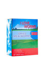 I LOVE WORMS front packaging showing 10 lb bag and branding benefit convenience