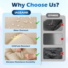 IASEAHK side profile displaying 4.7 inch thickness and supportive foam filling benefit